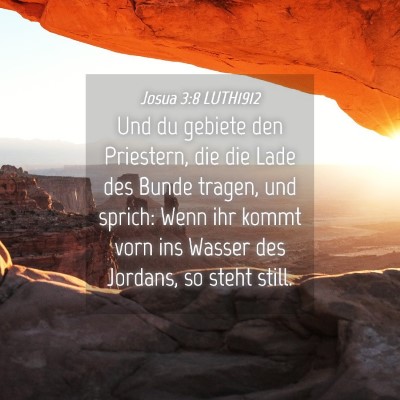 Picture 04 - Josua 3:8 LUTH1912 - Und du gebiete den Priestern, die die Lade des - Bible Verse Picture