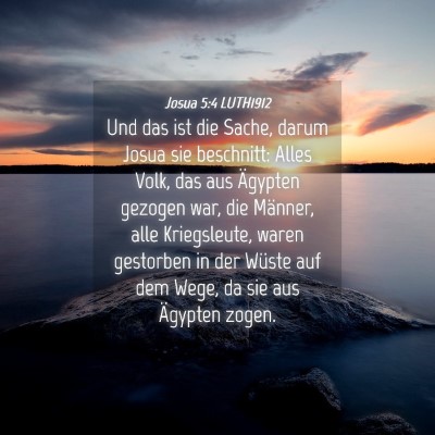 Picture 04 - Josua 5:4 LUTH1912 - Und das ist die Sache, darum Josua sie beschnitt: - Bible Verse Picture
