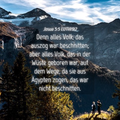 Picture 04 - Josua 5:5 LUTH1912 - Denn alles Volk, das auszog war beschnitten; aber - Bible Verse Picture