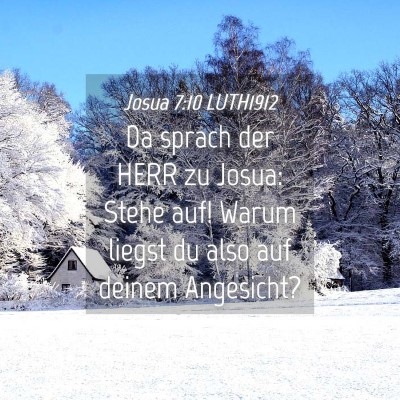 Picture 04 - Josua 7:10 LUTH1912 - Da sprach der HERR zu Josua: Stehe auf! Warum - Bible Verse Picture