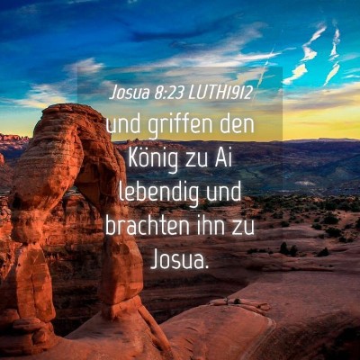 Picture 04 - Josua 8:23 LUTH1912 - und griffen den König zu Ai lebendig und - Bible Verse Picture