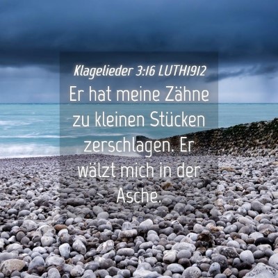 Picture 04 - Klagelieder 3:16 LUTH1912 - Er hat meine Zähne zu kleinen Stücken - Bible Verse Picture