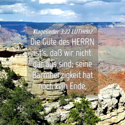 Picture 04 - Klagelieder 3:22 LUTH1912 - Die Güte des HERRN ist's, daß wir nicht gar aus - Bible Verse Picture
