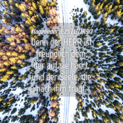 Picture 04 - Klagelieder 3:25 LUTH1912 - Denn der HERR ist freundlich dem, der auf sie - Bible Verse Picture