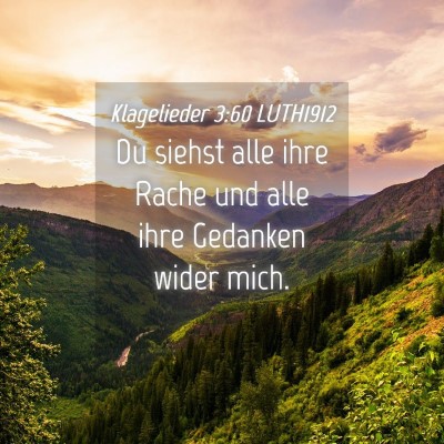 Picture 04 - Klagelieder 3:60 LUTH1912 - Du siehst alle ihre Rache und alle ihre Gedanken - Bible Verse Picture