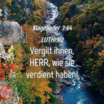Picture 04 - Klagelieder 3:64 LUTH1912 - Vergilt ihnen, HERR, wie sie verdient - Bible Verse Picture