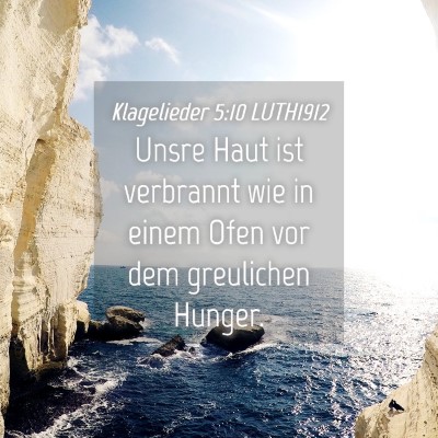 Picture 04 - Klagelieder 5:10 LUTH1912 - Unsre Haut ist verbrannt wie in einem Ofen vor - Bible Verse Picture