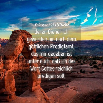 Picture 04 - Kolosser 1:25 LUTH1912 - deren Diener ich geworden bin nach dem - Bible Verse Picture