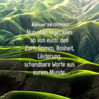 Picture 04 - Kolosser 3:8 LUTH1912 - Nun aber leget alles ab von euch: den Zorn, - Bible Verse Picture