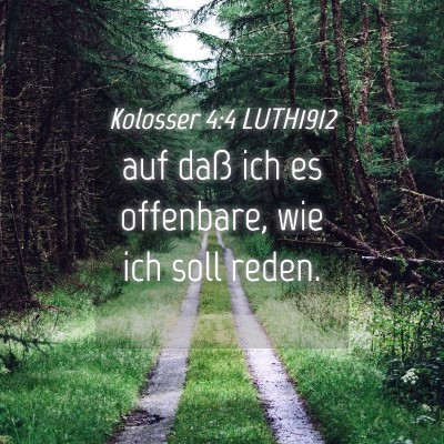 Picture 04 - Kolosser 4:4 LUTH1912 - auf daß ich es offenbare, wie ich soll - Bible Verse Picture