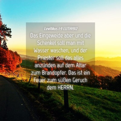 Picture 04 - Levitikus 1:9 LUTH1912 - Das Eingeweide aber und die Schenkel soll man mit - Bible Verse Picture