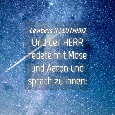 Picture 04 - Levitikus 11:1 LUTH1912 - Und der HERR redete mit Mose und Aaron und sprach - Bible Verse Picture