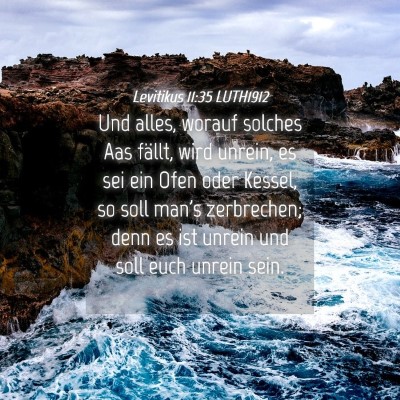Picture 04 - Levitikus 11:35 LUTH1912 - Und alles, worauf solches Aas fällt, wird - Bible Verse Picture