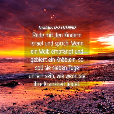 Picture 04 - Levitikus 12:2 LUTH1912 - Rede mit den Kindern Israel und sprich: Wenn ein - Bible Verse Picture
