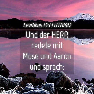Picture 04 - Levitikus 13:1 LUTH1912 - Und der HERR redete mit Mose und Aaron und - Bible Verse Picture