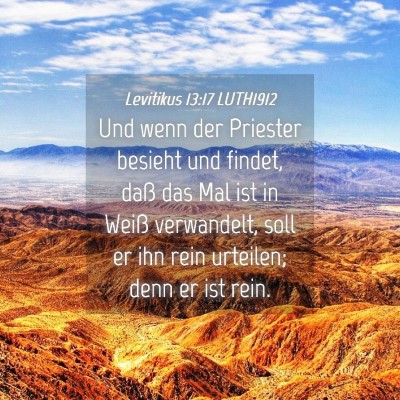 Picture 04 - Levitikus 13:17 LUTH1912 - Und wenn der Priester besieht und findet, daß - Bible Verse Picture