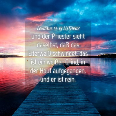Picture 04 - Levitikus 13:39 LUTH1912 - und der Priester sieht daselbst, daß das - Bible Verse Picture