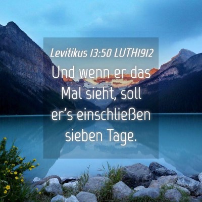 Picture 04 - Levitikus 13:50 LUTH1912 - Und wenn er das Mal sieht, soll er's - Bible Verse Picture