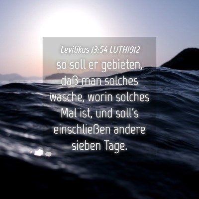 Picture 04 - Levitikus 13:54 LUTH1912 - so soll er gebieten, daß man solches wasche, - Bible Verse Picture
