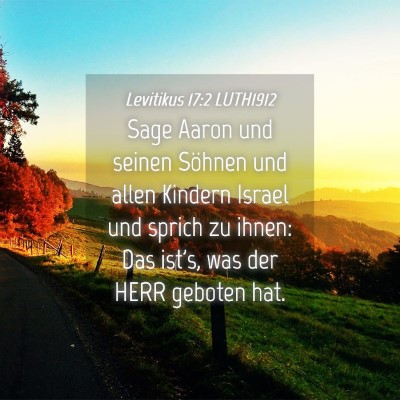 Picture 04 - Levitikus 17:2 LUTH1912 - Sage Aaron und seinen Söhnen und allen Kindern - Bible Verse Picture