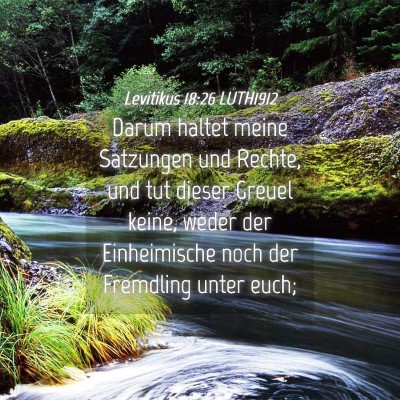 Picture 04 - Levitikus 18:26 LUTH1912 - Darum haltet meine Satzungen und Rechte, und tut - Bible Verse Picture