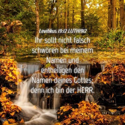 Picture 04 - Levitikus 19:12 LUTH1912 - Ihr sollt nicht falsch schwören bei meinem Namen - Bible Verse Picture