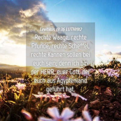 Picture 04 - Levitikus 19:36 LUTH1912 - Rechte Waage, rechte Pfunde, rechte Scheffel, - Bible Verse Picture
