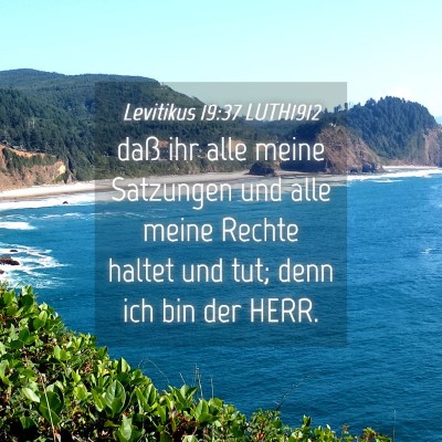 Picture 04 - Levitikus 19:37 LUTH1912 - daß ihr alle meine Satzungen und alle meine - Bible Verse Picture