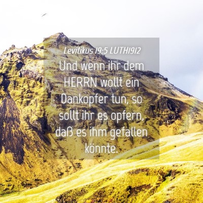 Picture 04 - Levitikus 19:5 LUTH1912 - Und wenn ihr dem HERRN wollt ein Dankopfer tun, - Bible Verse Picture