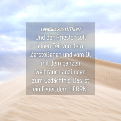 Picture 04 - Levitikus 2:16 LUTH1912 - Und der Priester soll einen Teil von dem - Bible Verse Picture