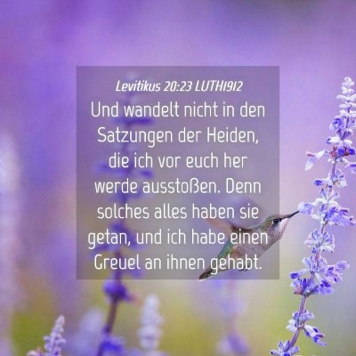 Picture 04 - Levitikus 20:23 LUTH1912 - Und wandelt nicht in den Satzungen der Heiden, - Bible Verse Picture