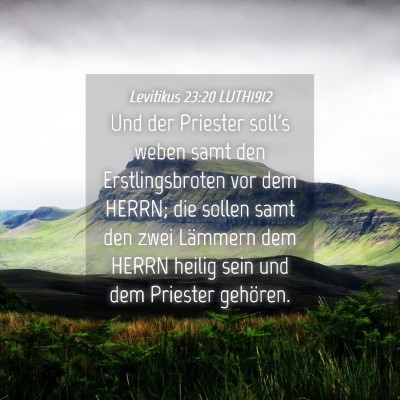 Picture 04 - Levitikus 23:20 LUTH1912 - Und der Priester soll's weben samt den - Bible Verse Picture