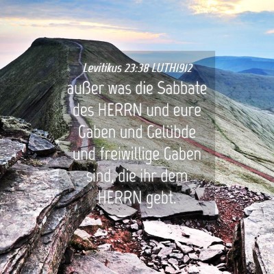 Picture 04 - Levitikus 23:38 LUTH1912 - außer was die Sabbate des HERRN und eure Gaben - Bible Verse Picture