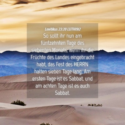 Picture 04 - Levitikus 23:39 LUTH1912 - So sollt ihr nun am fünfzehnten Tage des - Bible Verse Picture