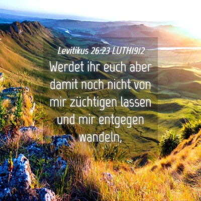 Picture 04 - Levitikus 26:23 LUTH1912 - Werdet ihr euch aber damit noch nicht von mir - Bible Verse Picture
