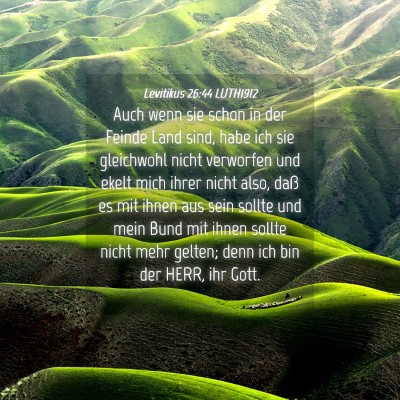 Picture 04 - Levitikus 26:44 LUTH1912 - Auch wenn sie schon in der Feinde Land sind, habe - Bible Verse Picture