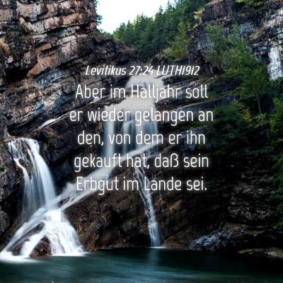 Picture 04 - Levitikus 27:24 LUTH1912 - Aber im Halljahr soll er wieder gelangen an den, - Bible Verse Picture