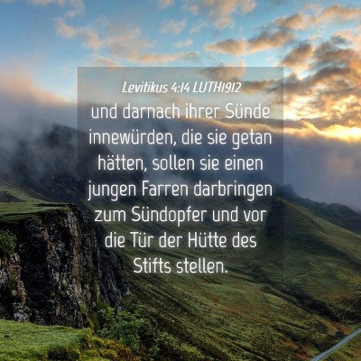 Picture 04 - Levitikus 4:14 LUTH1912 - und darnach ihrer Sünde innewürden, die sie - Bible Verse Picture