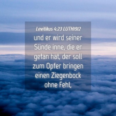 Picture 04 - Levitikus 4:23 LUTH1912 - und er wird seiner Sünde inne, die er getan hat, - Bible Verse Picture