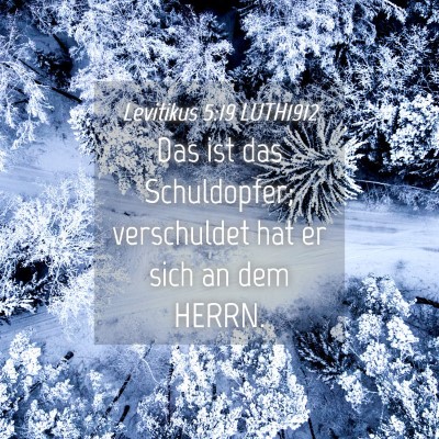 Picture 04 - Levitikus 5:19 LUTH1912 - Das ist das Schuldopfer; verschuldet hat er sich - Bible Verse Picture