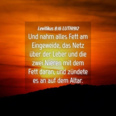 Picture 04 - Levitikus 8:16 LUTH1912 - Und nahm alles Fett am Eingeweide, das Netz über - Bible Verse Picture