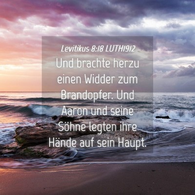 Picture 04 - Levitikus 8:18 LUTH1912 - Und brachte herzu einen Widder zum Brandopfer. - Bible Verse Picture
