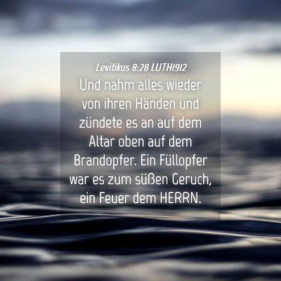 Picture 04 - Levitikus 8:28 LUTH1912 - Und nahm alles wieder von ihren Händen und - Bible Verse Picture