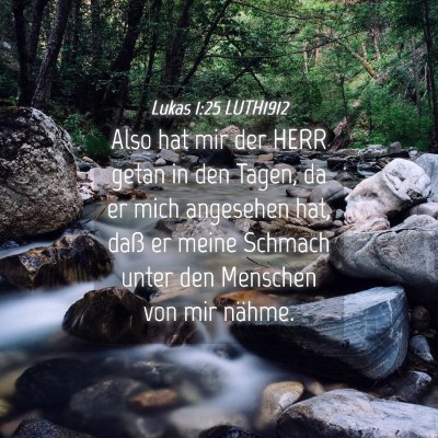 Picture 04 - Lukas 1:25 LUTH1912 - Also hat mir der HERR getan in den Tagen, da er - Bible Verse Picture