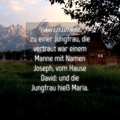 Picture 04 - Lukas 1:27 LUTH1912 - zu einer Jungfrau, die vertraut war einem Manne - Bible Verse Picture