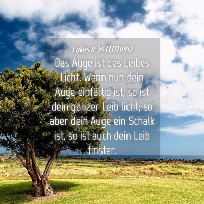 Picture 04 - Lukas 11:34 LUTH1912 - Das Auge ist des Leibes Licht. Wenn nun dein Auge - Bible Verse Picture