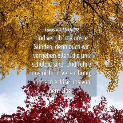 Picture 04 - Lukas 11:4 LUTH1912 - Und vergib uns unsre Sünden, denn auch wir - Bible Verse Picture