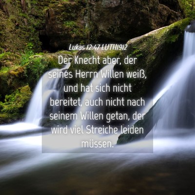 Picture 04 - Lukas 12:47 LUTH1912 - Der Knecht aber, der seines Herrn Willen weiß, - Bible Verse Picture