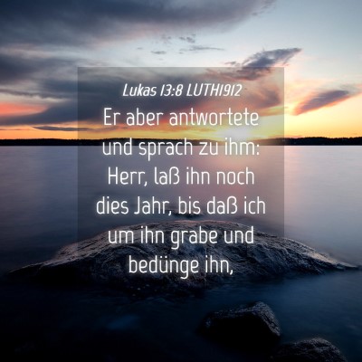 Picture 04 - Lukas 13:8 LUTH1912 - Er aber antwortete und sprach zu ihm: Herr, laß - Bible Verse Picture