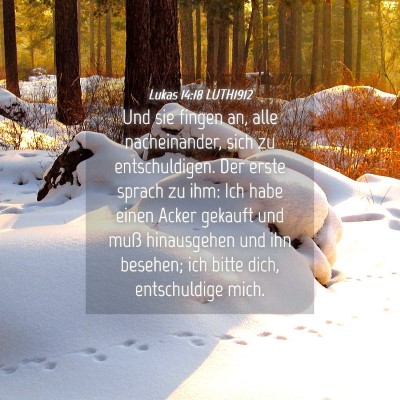 Picture 04 - Lukas 14:18 LUTH1912 - Und sie fingen an, alle nacheinander, sich zu - Bible Verse Picture